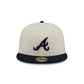 Atlanta Braves Chrome White Basic 59FIFTY Fitted Hat