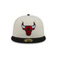 Chicago Bulls Chrome White Basic 59FIFTY Fitted Hat