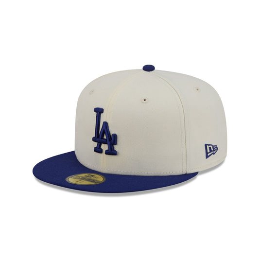 Los Angeles Dodgers Chrome White Basic 59FIFTY Fitted Hat - New Era Cap