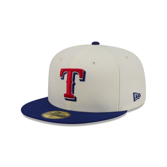 Texas Rangers Chrome White Basic 59FIFTY Fitted Hat - New Era Cap