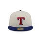 Texas Rangers Chrome White Basic 59FIFTY Fitted Hat