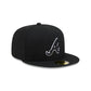 Atlanta Braves Black and White Basic 59FIFTY Fitted Hat