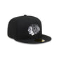 Chicago Blackhawks Black and White Basic 59FIFTY Fitted Hat