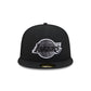 Los Angeles Lakers Black and White Basic 59FIFTY Fitted Hat