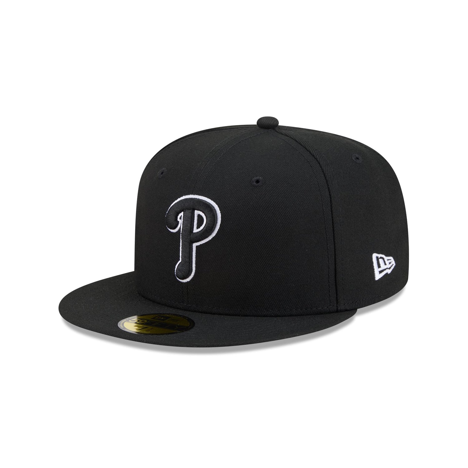 Philadelphia Phillies Black and White Basic 59FIFTY Fitted Hat