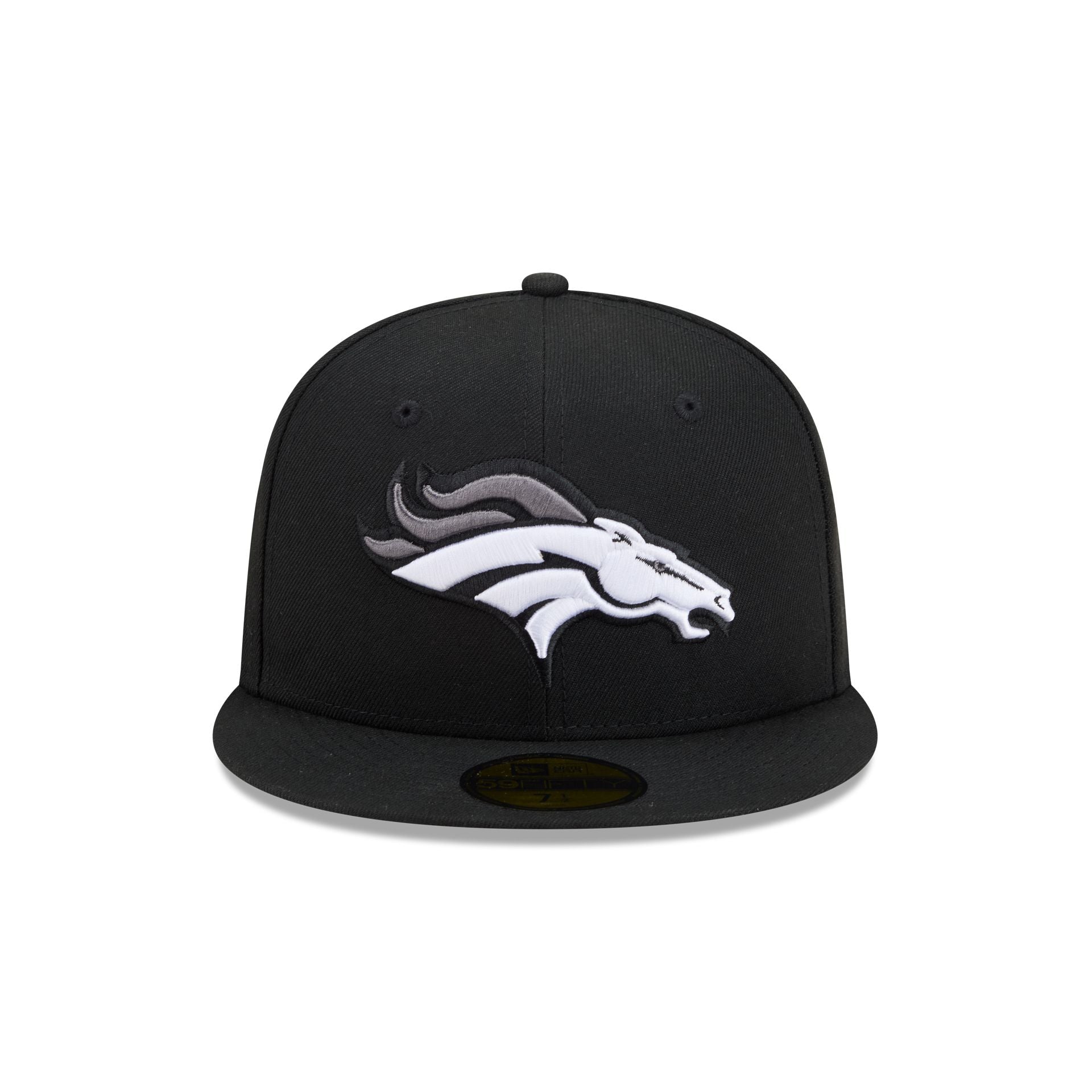 Denver Broncos Black and White Basic 59FIFTY Fitted Hat