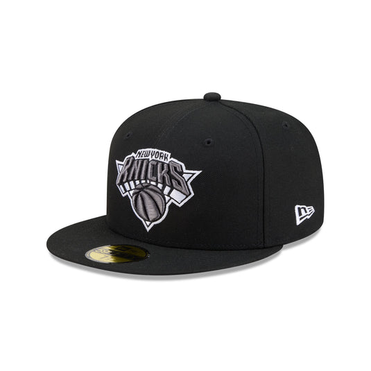 New York Knicks Black and White Basic 59FIFTY Fitted Hat - New Era Cap