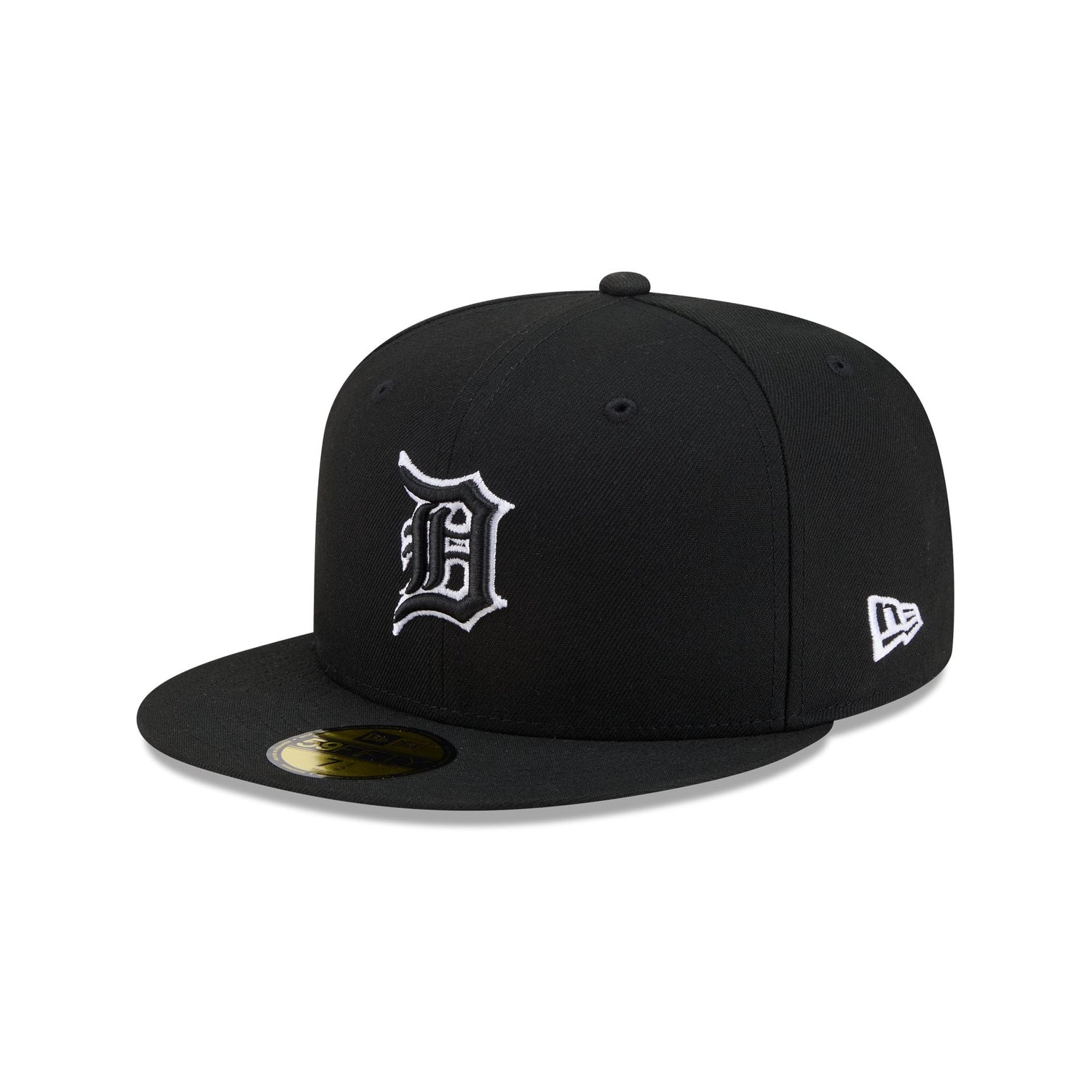 Detroit Tigers Black and White Basic 59FIFTY Fitted Hat