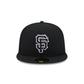 San Francisco Giants Black and White Basic 59FIFTY Fitted Hat