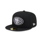 San Francisco 49ers Black and White Basic 59FIFTY Fitted Hat