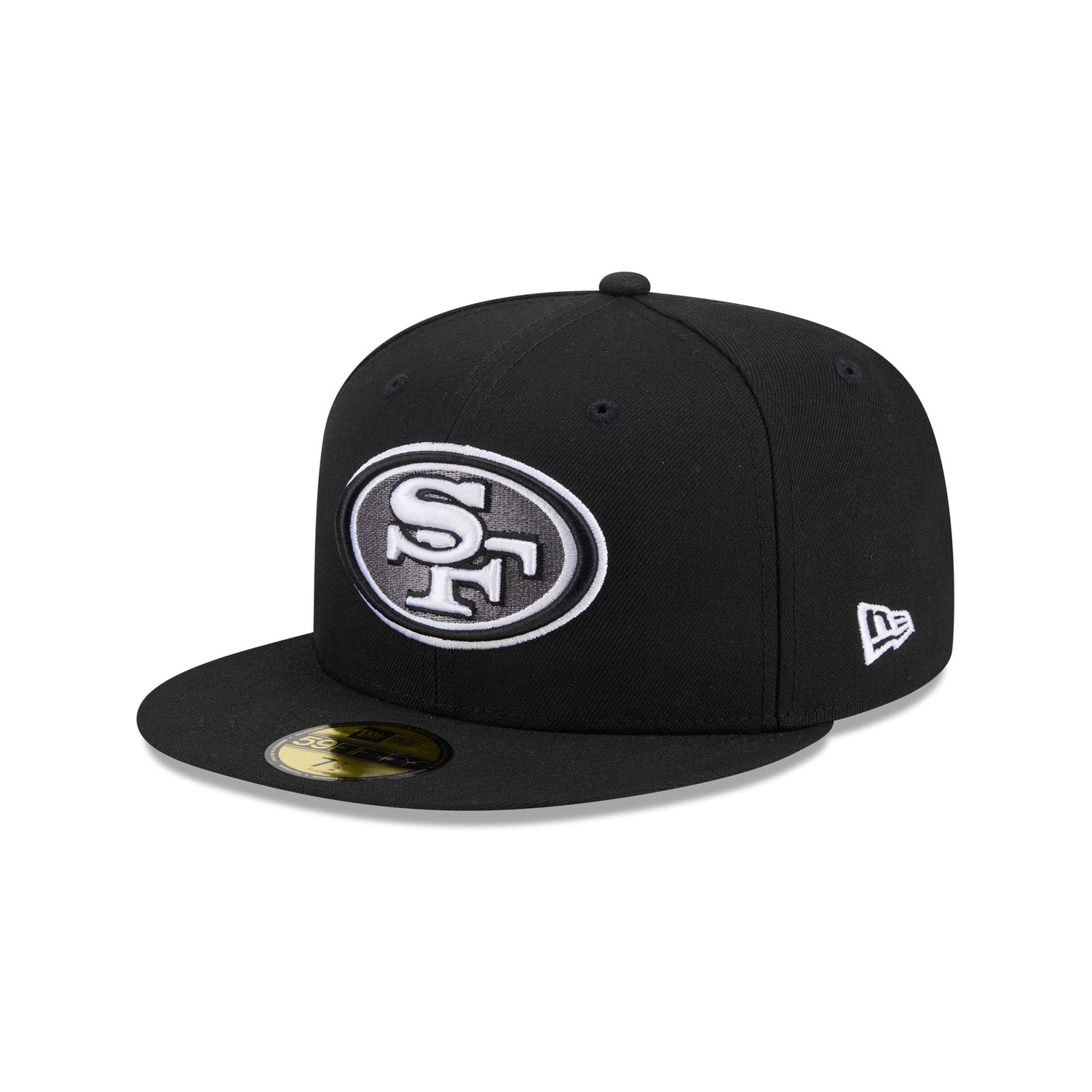 San Francisco 49ers Black and White Basic 59FIFTY Fitted Hat
