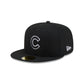 Chicago Cubs Black and White Basic 59FIFTY Fitted Hat