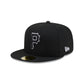 Pittsburgh Pirates Black and White Basic 59FIFTY Fitted Hat