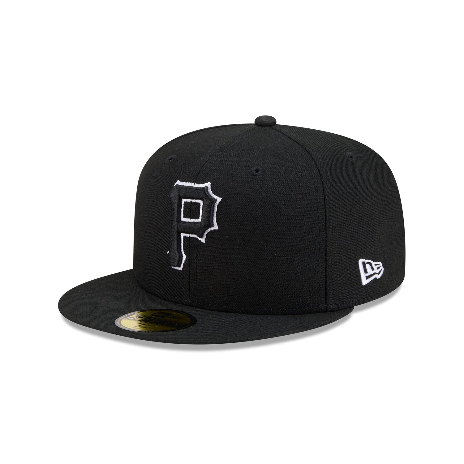 Pittsburgh Pirates Black and White Basic 59FIFTY Fitted Hat