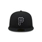 Pittsburgh Pirates Black and White Basic 59FIFTY Fitted Hat
