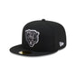 Chicago Bears Black and White Basic 59FIFTY Fitted Hat