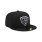 Chicago Bears Black and White Basic 59FIFTY Fitted Hat