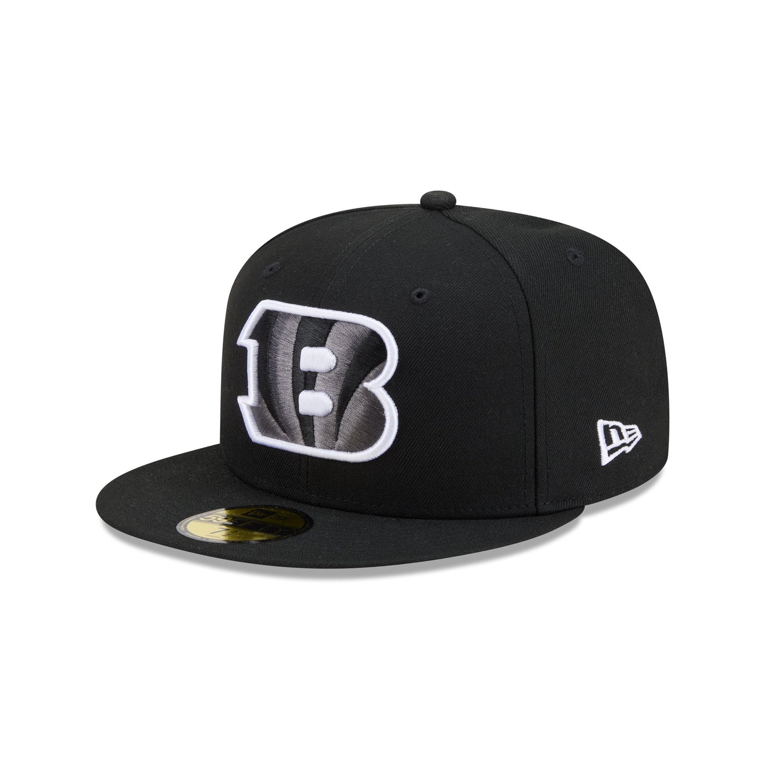 Cincinnati Bengals Black and White Basic 59FIFTY Fitted Hat