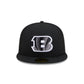 Cincinnati Bengals Black and White Basic 59FIFTY Fitted Hat