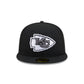 Kansas City Chiefs Black and White Basic 59FIFTY Fitted Hat