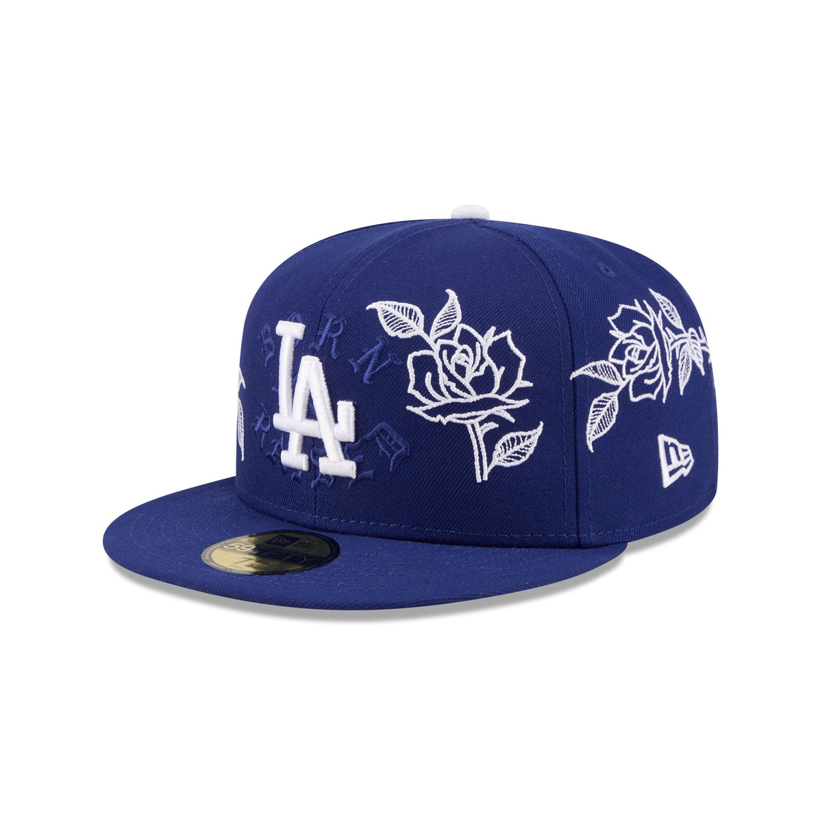 Born x Raised x Los Angeles Dodgers Floral Royal Blue 59FIFTY Fitted Hat