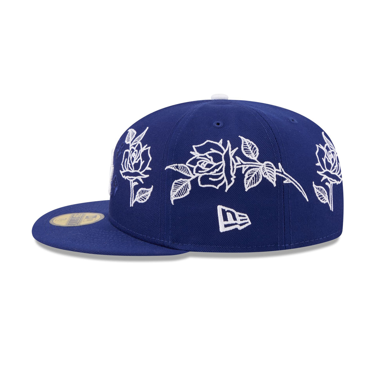 Born x Raised x Los Angeles Dodgers Floral Royal Blue 59FIFTY Fitted Hat