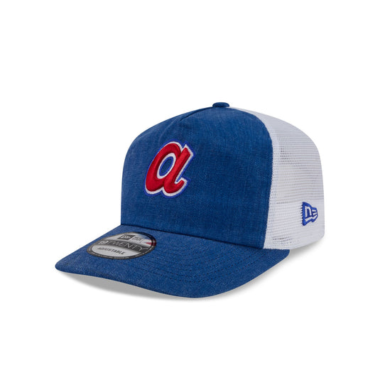 Atlanta Braves Herringbone Team Colors 19TWENTY Trucker Hat - New Era Cap