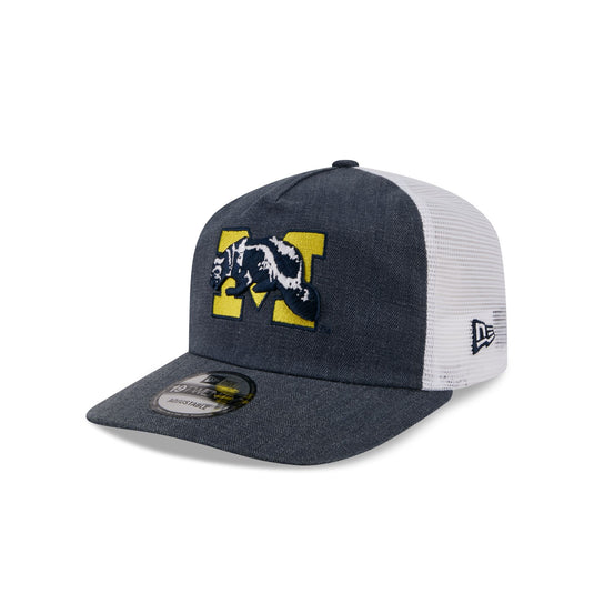 Michigan Wolverines Herringbone Team Colors 19TWENTY Trucker Hat - New Era Cap