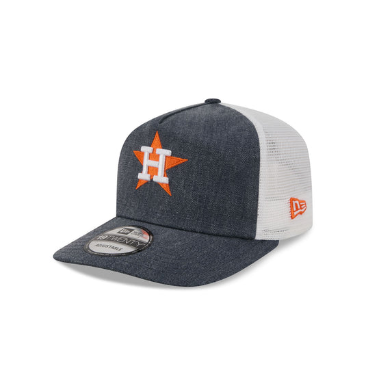 Houston Astros Herringbone Team Colors 19TWENTY Trucker Hat - New Era Cap