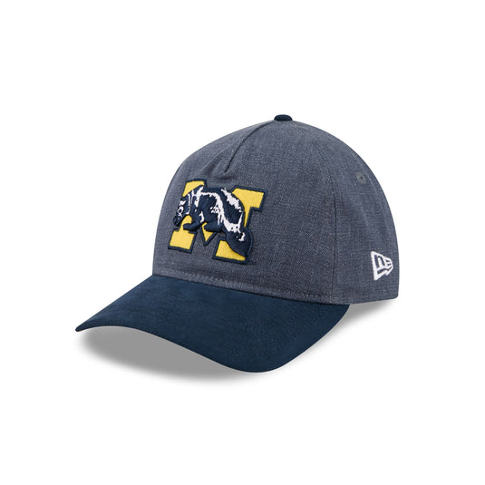 Michigan Wolverines Herringbone Team Colors 9TWENTY A-Frame Adjustable Hat - New Era Cap