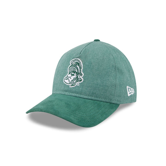 Michigan State Spartans Herringbone Team Colors 9TWENTY A-Frame Adjustable Hat - New Era Cap