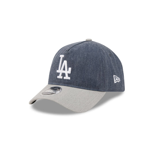 Los Angeles Dodgers Herringbone Team Colors 9FORTY A-Frame Adjustable Hat - New Era Cap