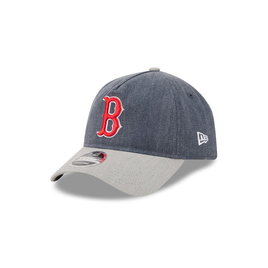 Boston Red Sox Herringbone Team Colors 9FORTY A-Frame Adjustable Hat - New Era Cap