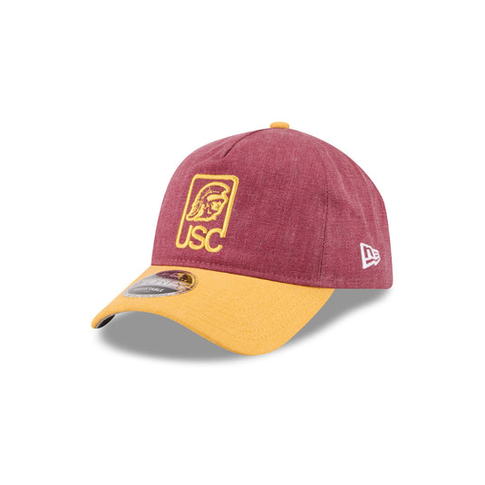 USC Trojans Herringbone Team Colors 9FORTY A-Frame Adjustable Hat - New Era Cap