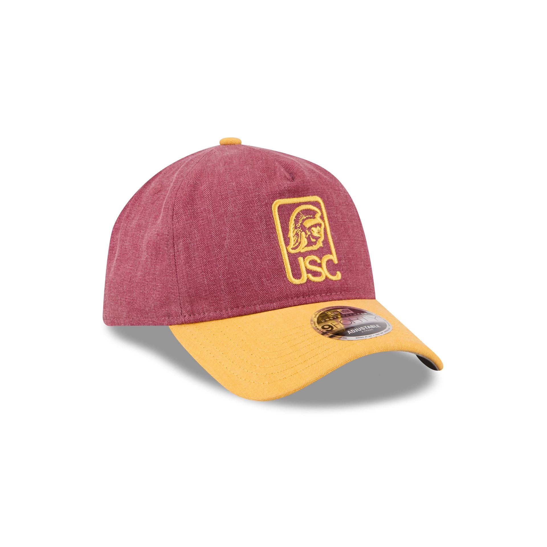 USC Trojans Herringbone Team Colors 9FORTY A-Frame Adjustable Hat