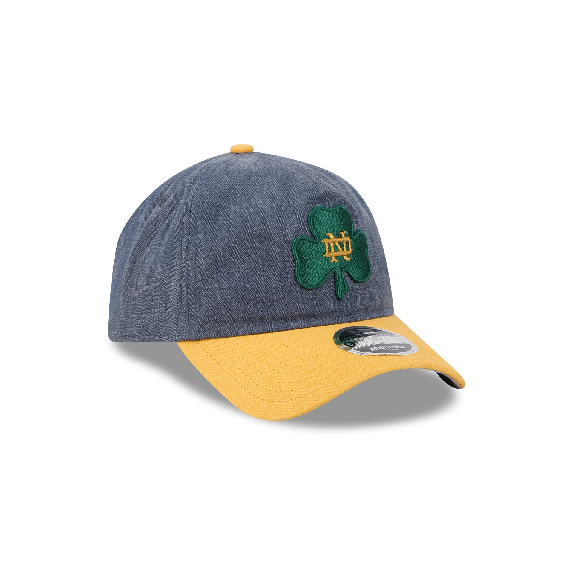 Notre Dame Fighting Irish Herringbone Team Colors 9FORTY A-Frame Adjustable Hat