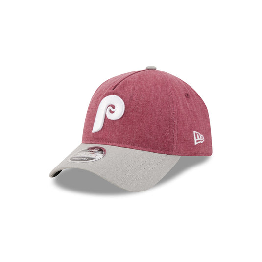 Philadelphia Phillies Herringbone Team Colors 9FORTY A-Frame Adjustable Hat - New Era Cap