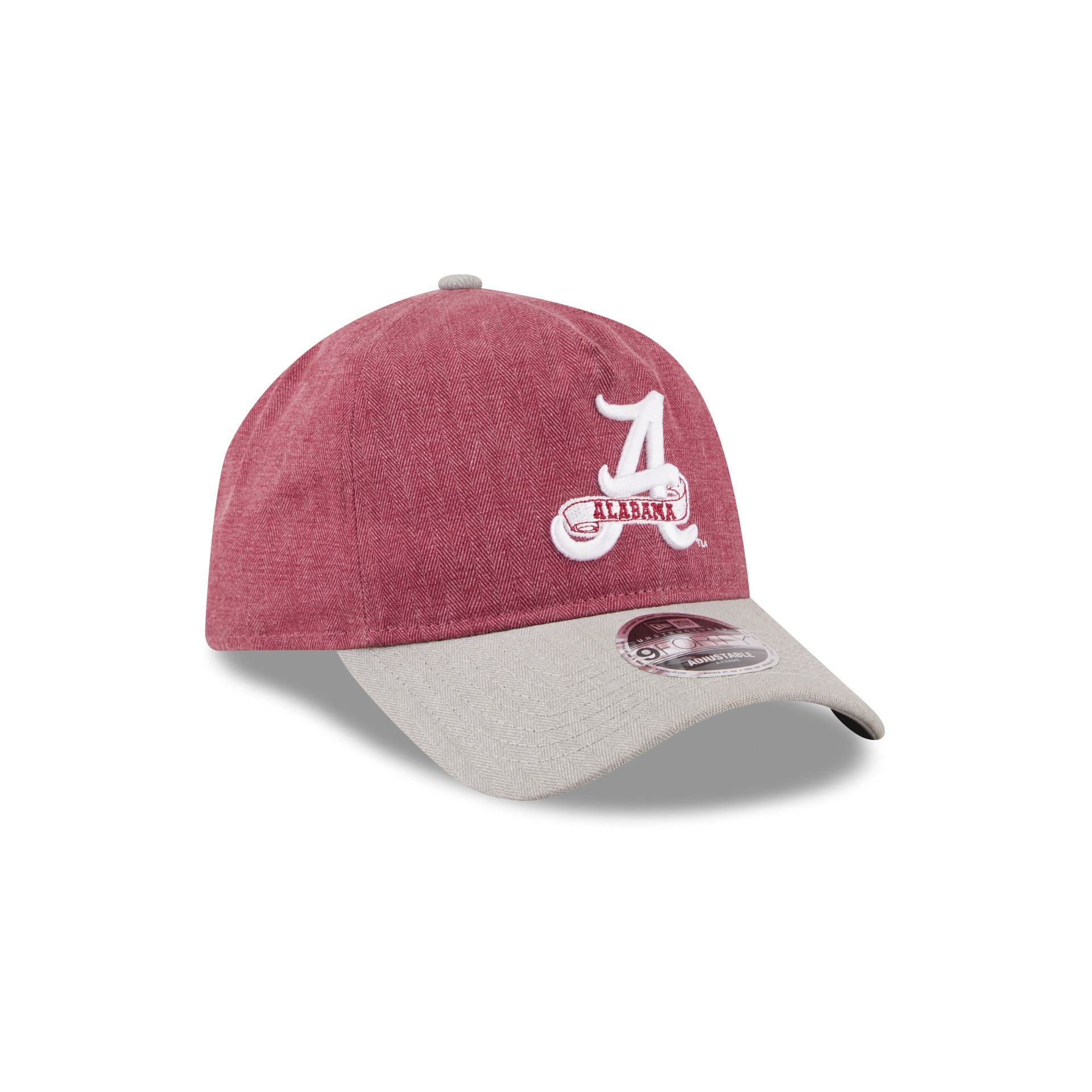 Alabama Crimson Tide Herringbone Team Colors 9FORTY A-Frame Adjustable Hat