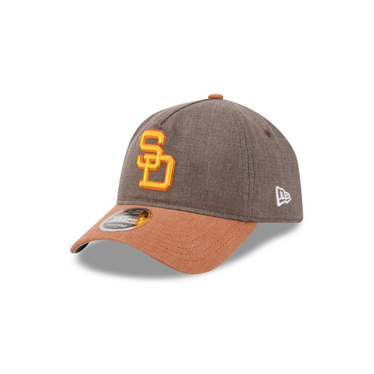 San Diego Padres Herringbone Team Colors 9FORTY A-Frame Adjustable Hat - New Era Cap