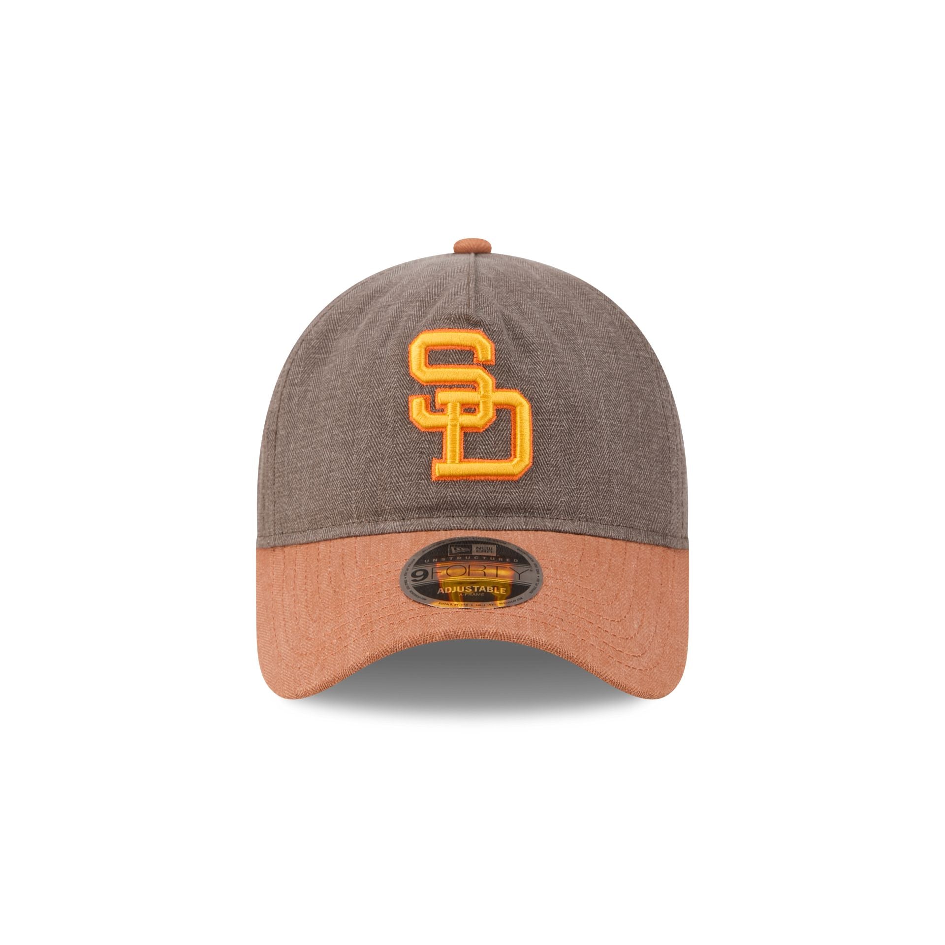 San Diego Padres Herringbone Team Colors 9FORTY A-Frame Adjustable Hat