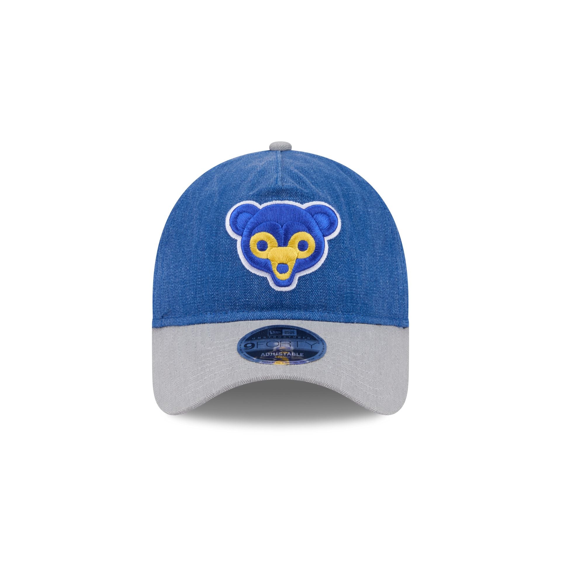Chicago Cubs Herringbone Team Colors 9FORTY A-Frame Adjustable Hat