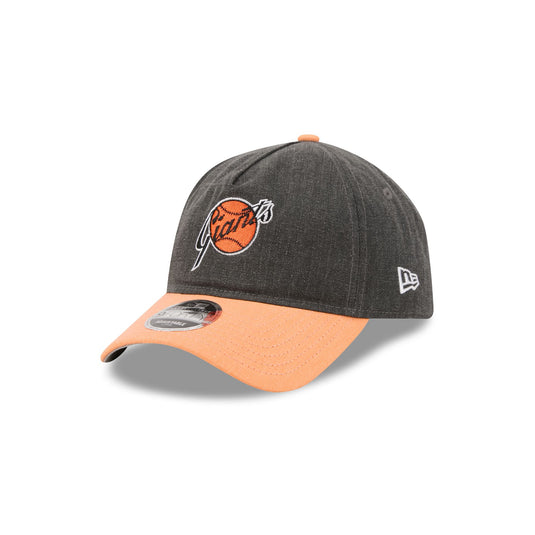 San Francisco Giants Herringbone Team Colors 9FORTY A-Frame Adjustable Hat - New Era Cap