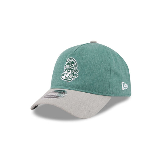 Michigan State Spartans Herringbone Team Colors 9FORTY A-Frame Adjustable Hat - New Era Cap