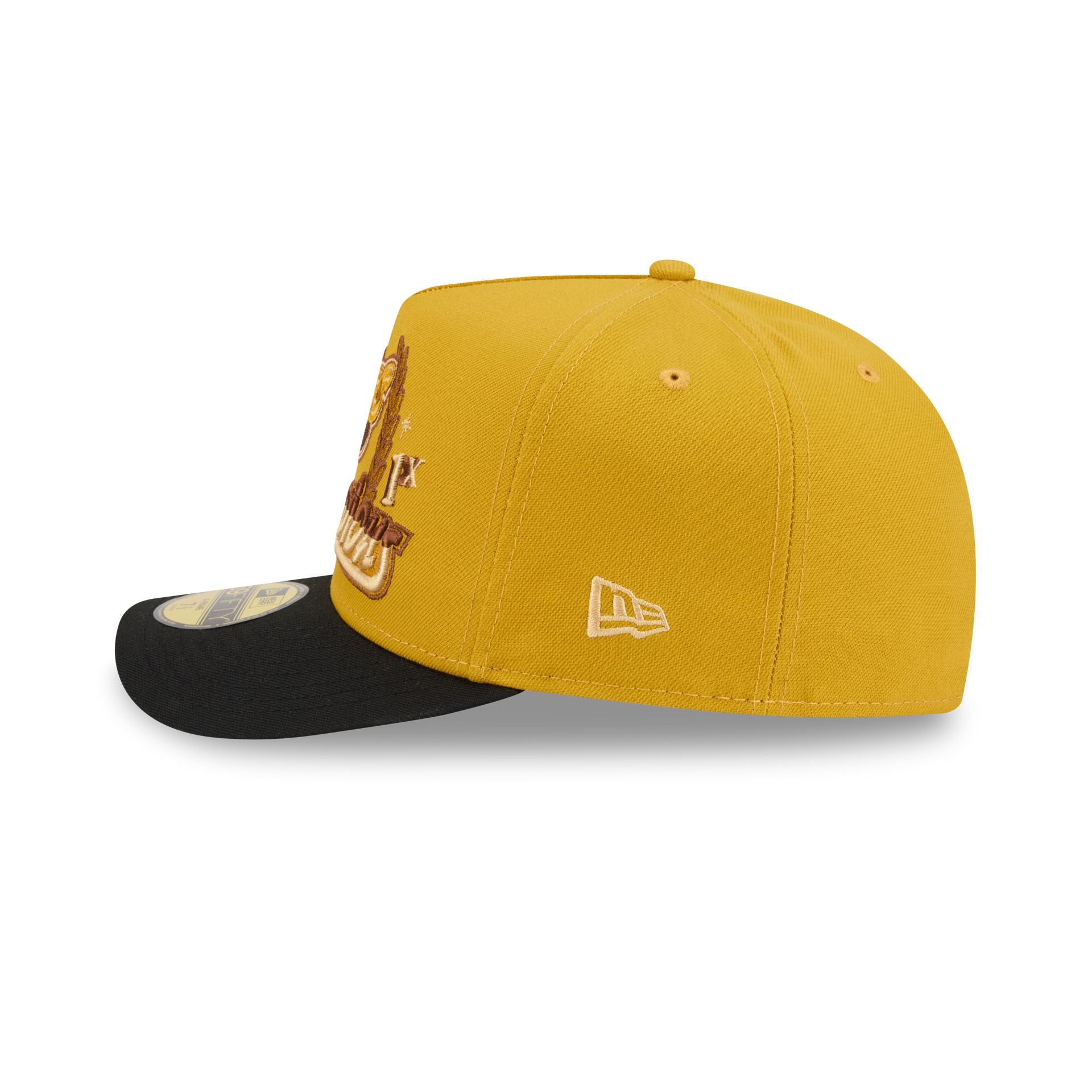 Just Caps Hardwood Classics Trophy Yellow Seattle Supersonics 59FIFTY A-Frame Fitted Hat