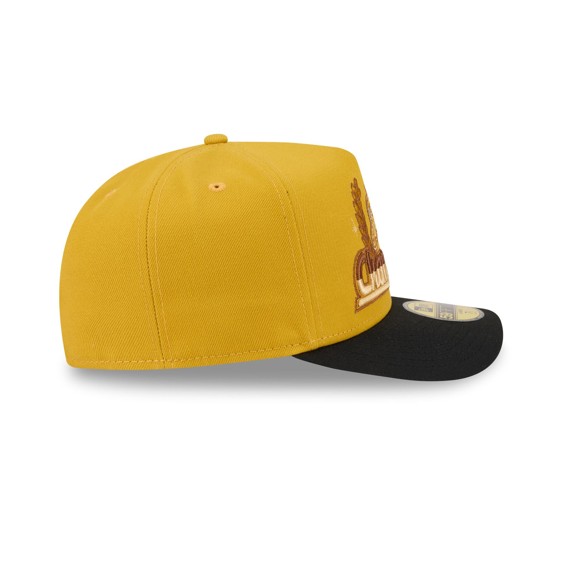 Just Caps Hardwood Classics Trophy Yellow Seattle Supersonics 59FIFTY A-Frame Fitted Hat
