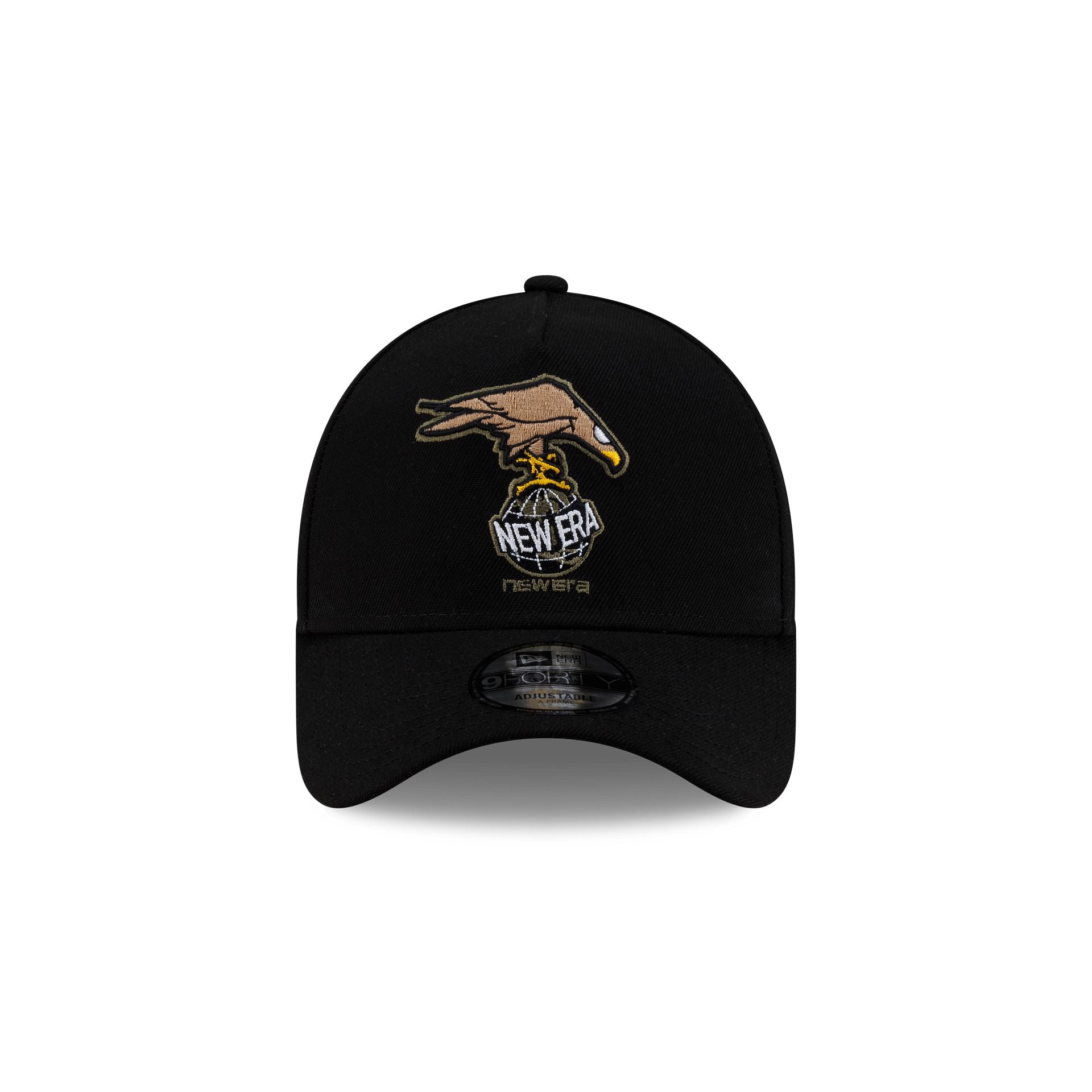 Rodrigo Roji x New Era Cap Soccer Black 9FORTY A-Frame Snapback Hat