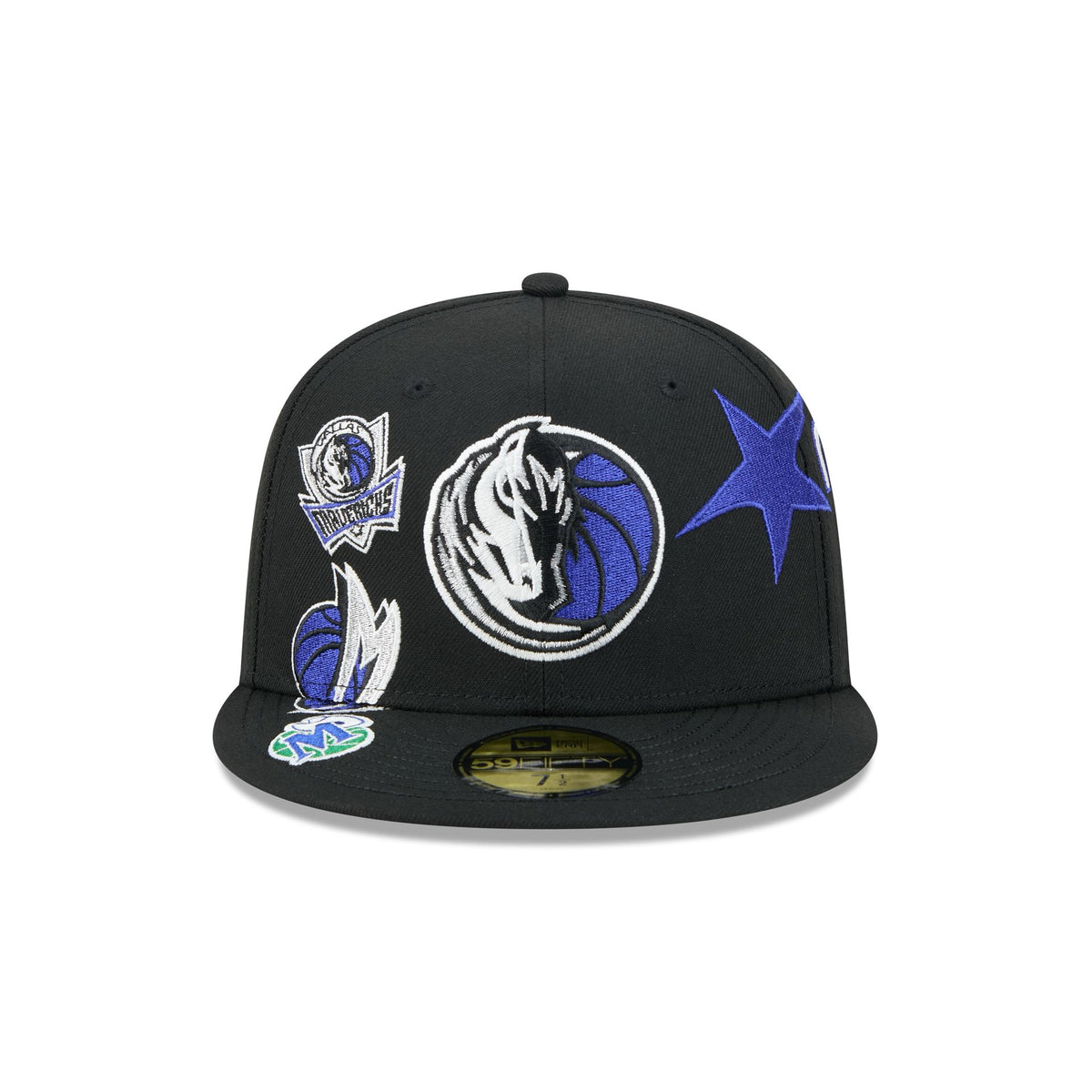 Dallas Mavericks Hardwood Classics Patched Black 59FIFTY Fitted Hat