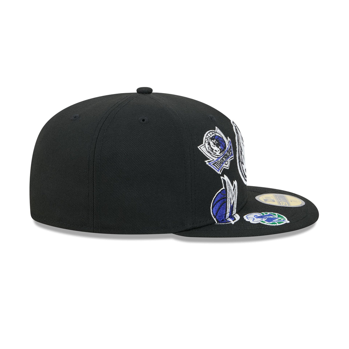 Dallas Mavericks Hardwood Classics Patched Black 59FIFTY Fitted Hat