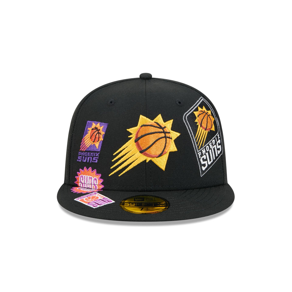 Phoenix Suns Hardwood Classics Patched Black 59FIFTY Fitted Hat