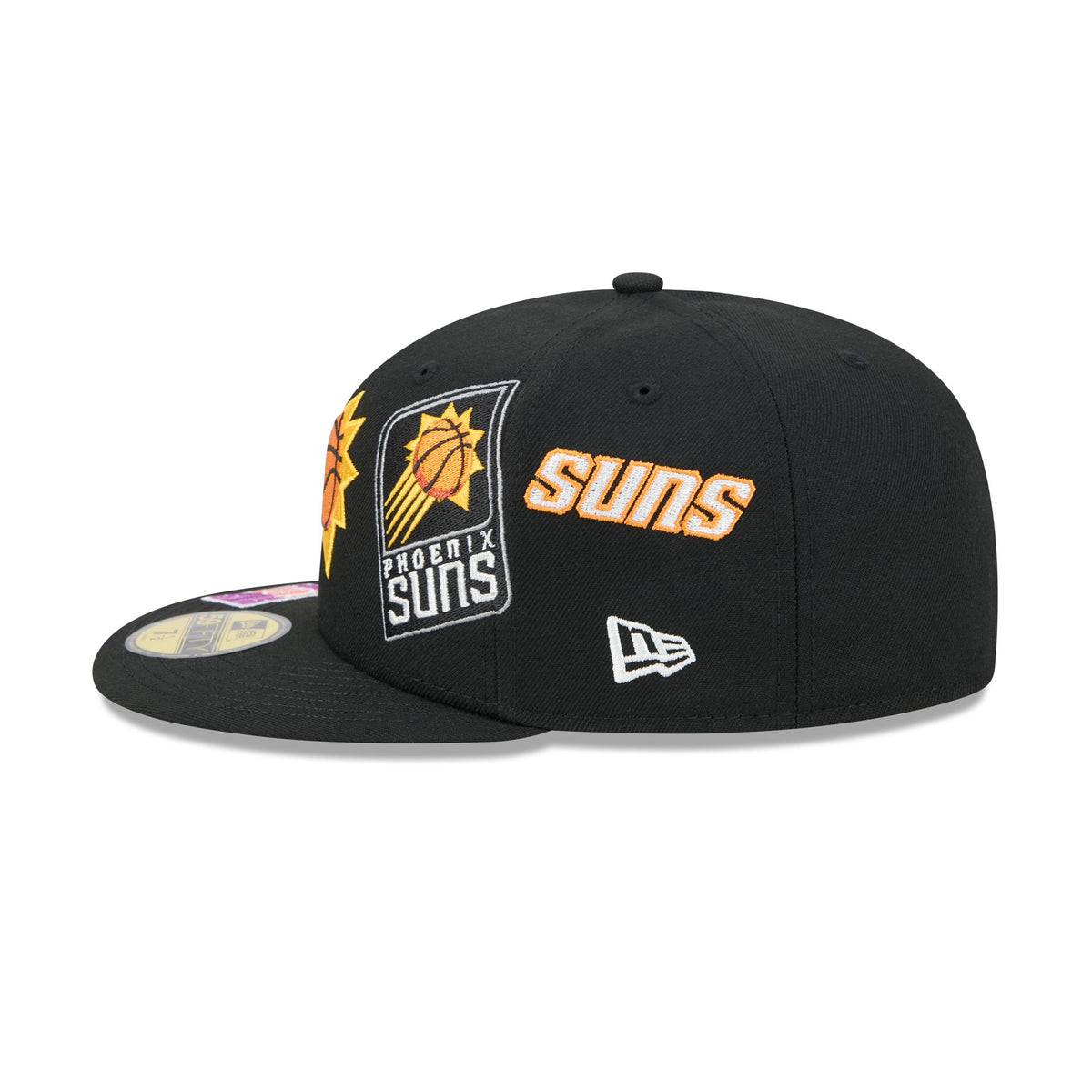 Phoenix Suns Hardwood Classics Patched Black 59FIFTY Fitted Hat